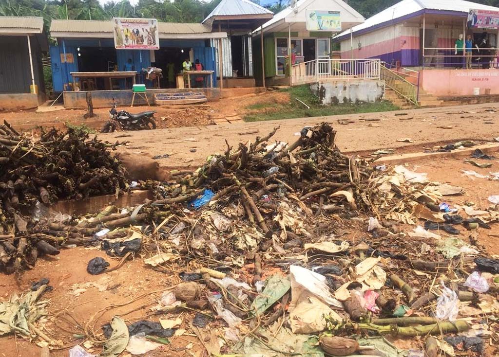 Refuse pulled up at sefwi Dwenase