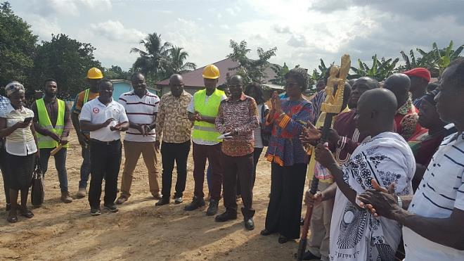 Anglogold Ashanti Iduapriem Mine – Tarkwa cuts sod for the construction of Six Unit Classroom Block at Awudau