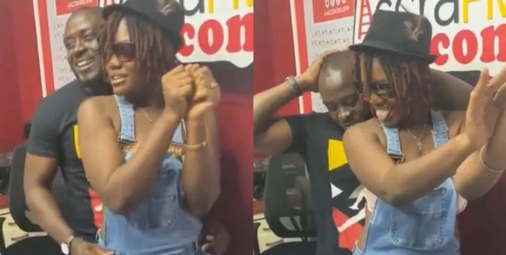 Nana Romeo Melts Behind MzBel’s Daughter’s, Back Side While Grinding Her During An Interview – Video