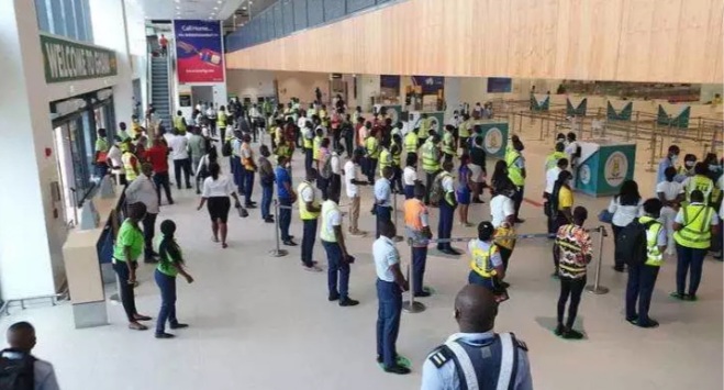The first batch of international commercial passengers arrived at the Kotoka International Airport on Tuesday, September 1, 2020.