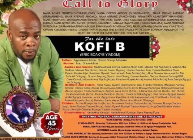 Late Highlife musician and Legend, Kofi B goes home today+video